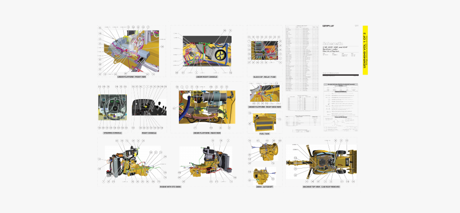 Caterpillar Backhoe Loader 428f Png Black And White - Paper, Transparent Clipart