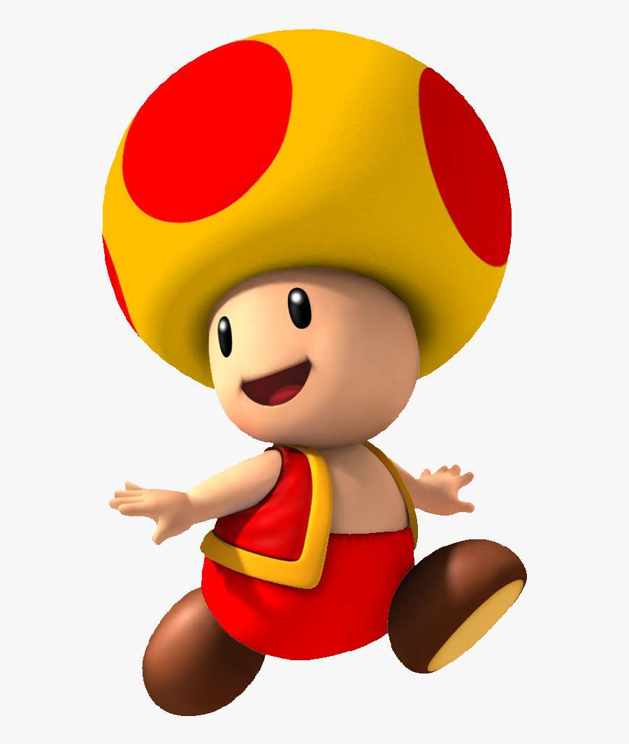 Toad Clipart Super Mario - Yellow And Red Toad Mario, Transparent Clipart