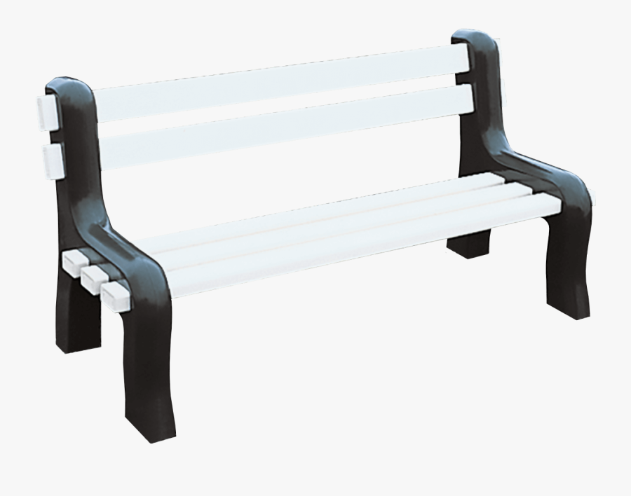 Vinyl Park Benches - Black And White Bench Png, Transparent Clipart