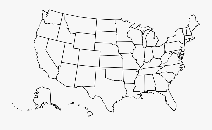 Transparent United States Map Png, Transparent Clipart