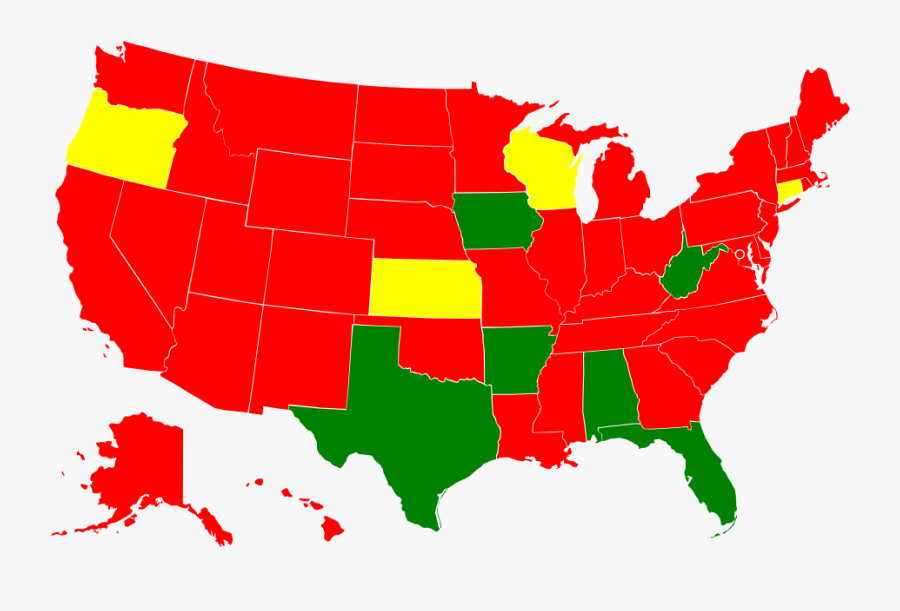 Greyhound Racing In The United States - Red Blue Usa Map, Transparent Clipart