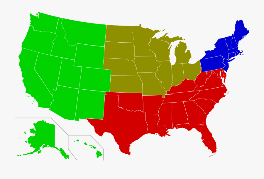 Fileus 4 Regionssvg Wikipedia - States With Death Penalty, Transparent Clipart