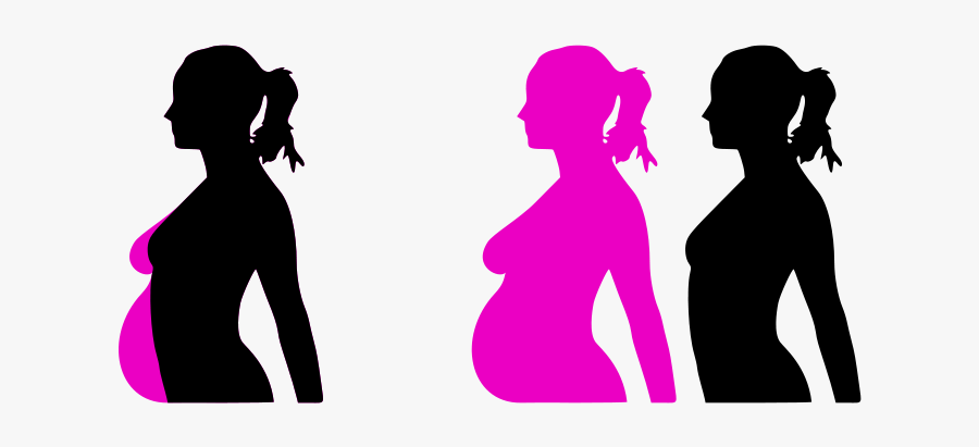Pregnancy Silhouet - Pregnant Clip Art, Transparent Clipart