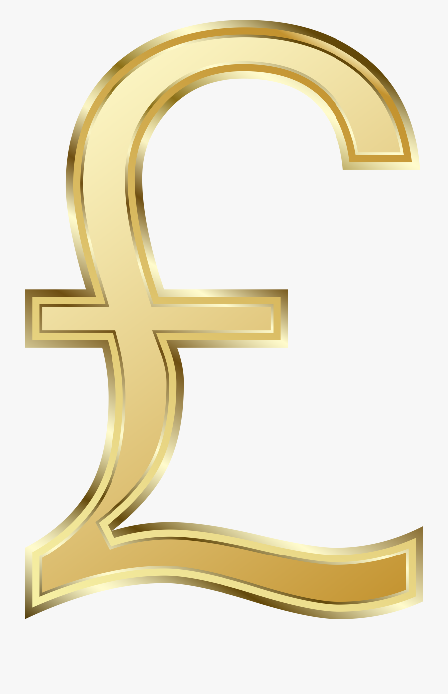 British Pound Symbol Png Clip Art Image - Gold British Pound Sign Png, Transparent Clipart