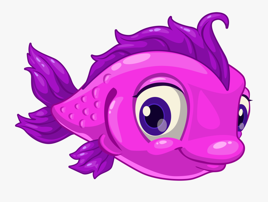 Shutterstock 280678795 - Cute Pink Fish Clipart, Transparent Clipart