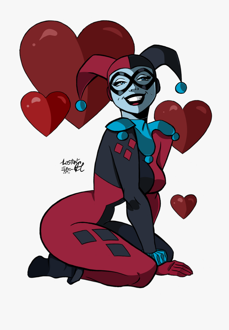 Cutie Art Harley Quinn - Harley Quinn And Joker Drawings, Transparent Clipart