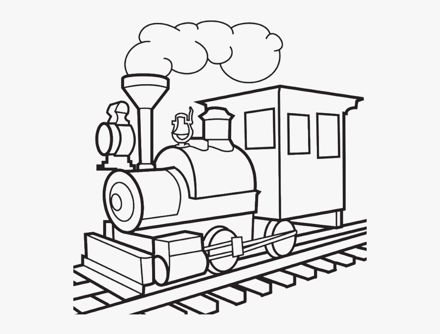 Train Black And White Clipart Number - Drawing Image Of Train, Transparent Clipart