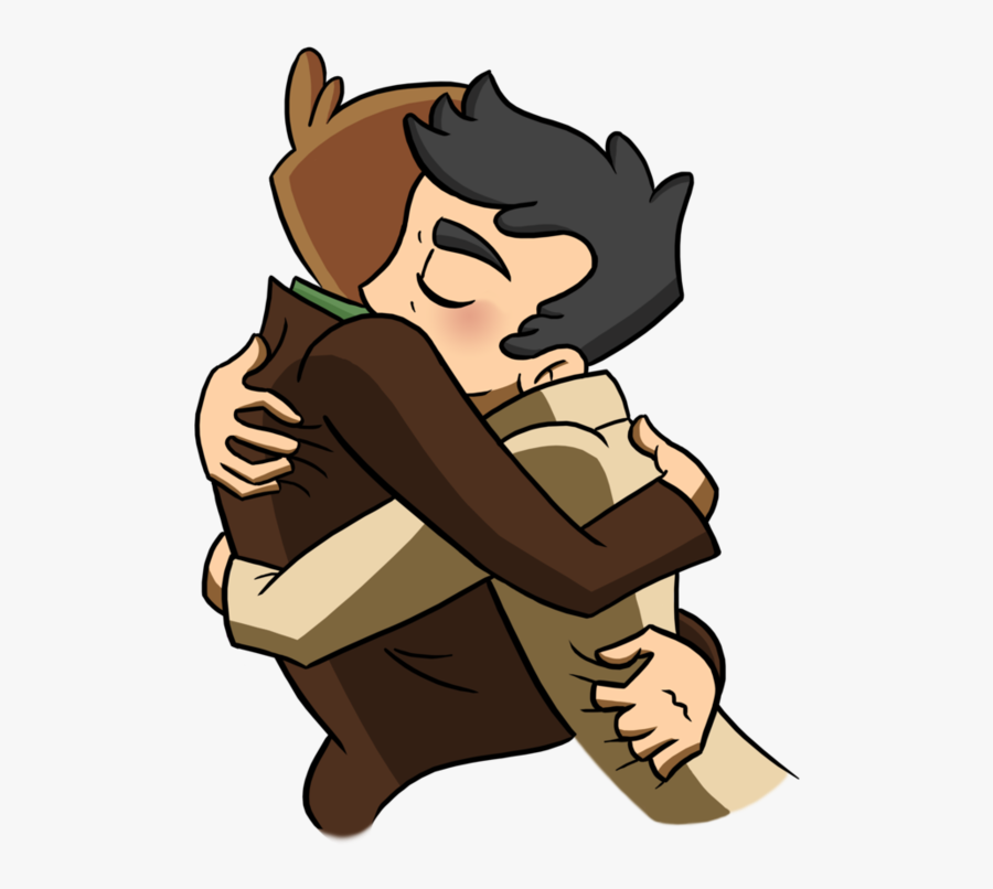 Clip Art Passionate Hugging - Fanart Castiel And Dean Kiss, Transparent Clipart