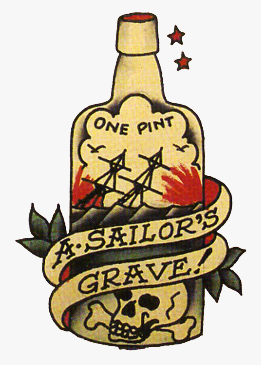 Clip Art Sailor Jerry Tatoo Flash - Sailor Jerry Rum Tattoo, Transparent Clipart