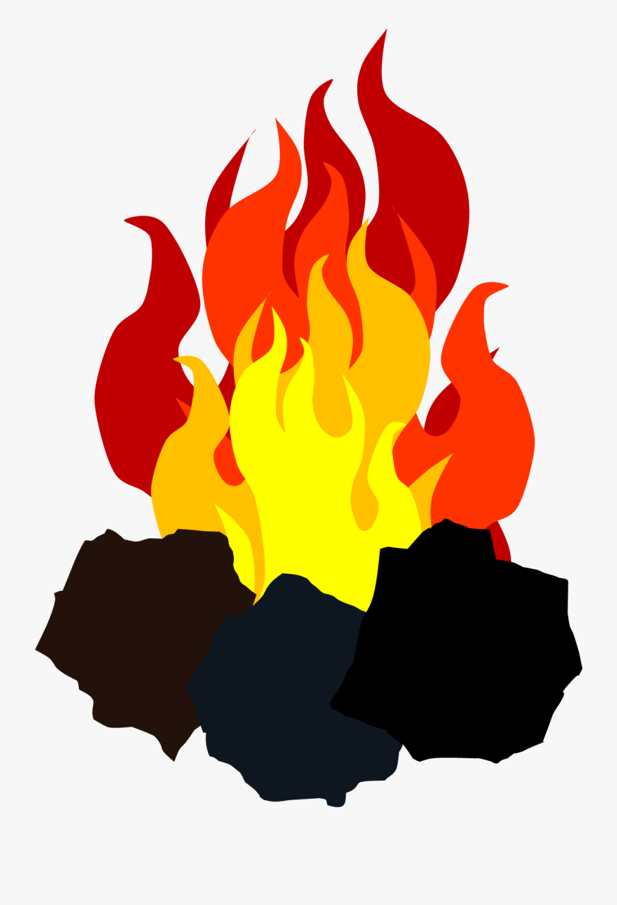 Clip Art Fire Illustrations - Coal And Fire Png, Transparent Clipart