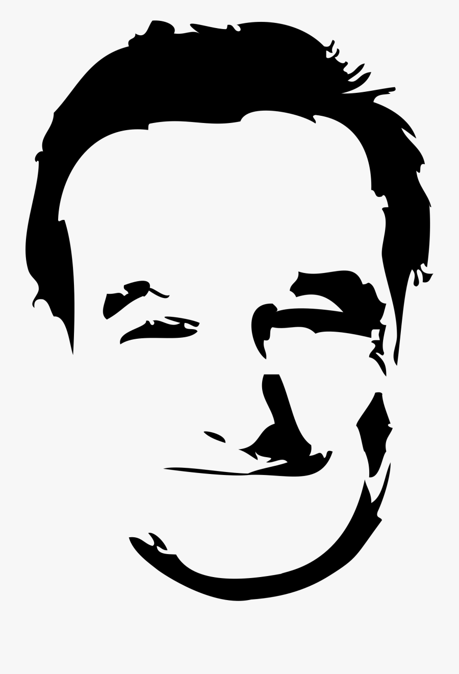 Robin Williams Drawing Outline - Black And White Pop Art Of Celebrities, Transparent Clipart
