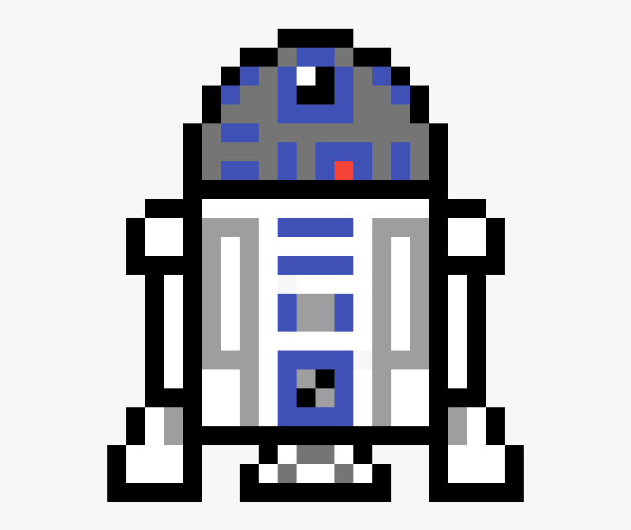 Pixel Art Star Wars R2d2 Clipart , Png Download - Pixel Art Star Wars R2d2, Transparent Clipart
