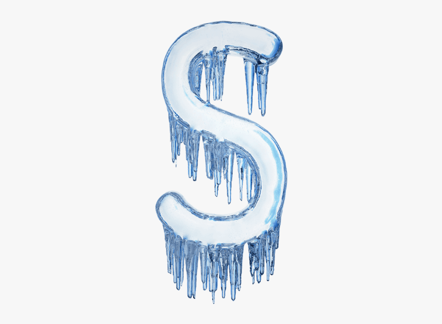 Clipart Sun Melting Snow - Ice Letter Font, Transparent Clipart