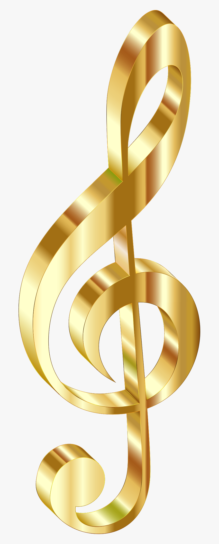 Gold D No Background - Gold Music Note Transparent Background, Transparent Clipart