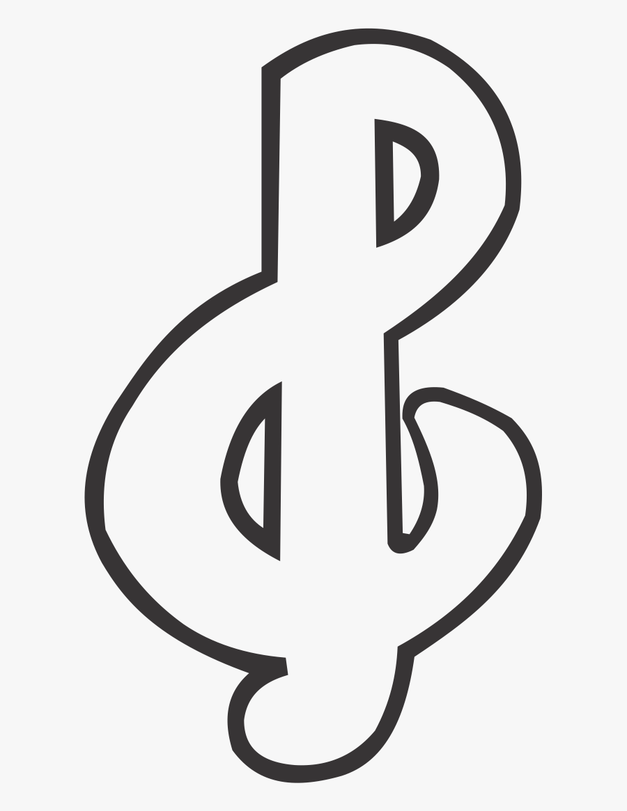 Treble Clef, Transparent Clipart