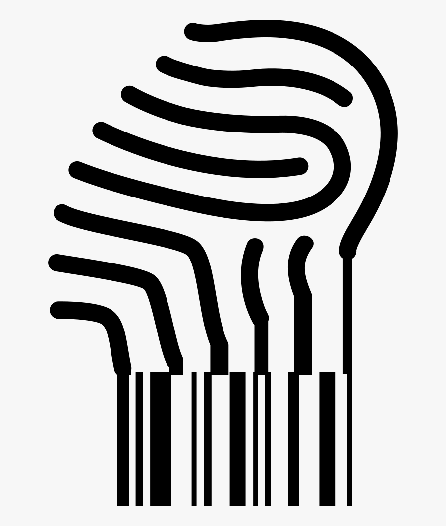 Fingerprint Turning Into A Barcode Svg Png Icon Free - Digit, Transparent Clipart