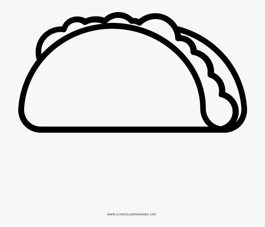 Taco Clipart Outline - Black And White Taco , Free Transparent Clipart ...