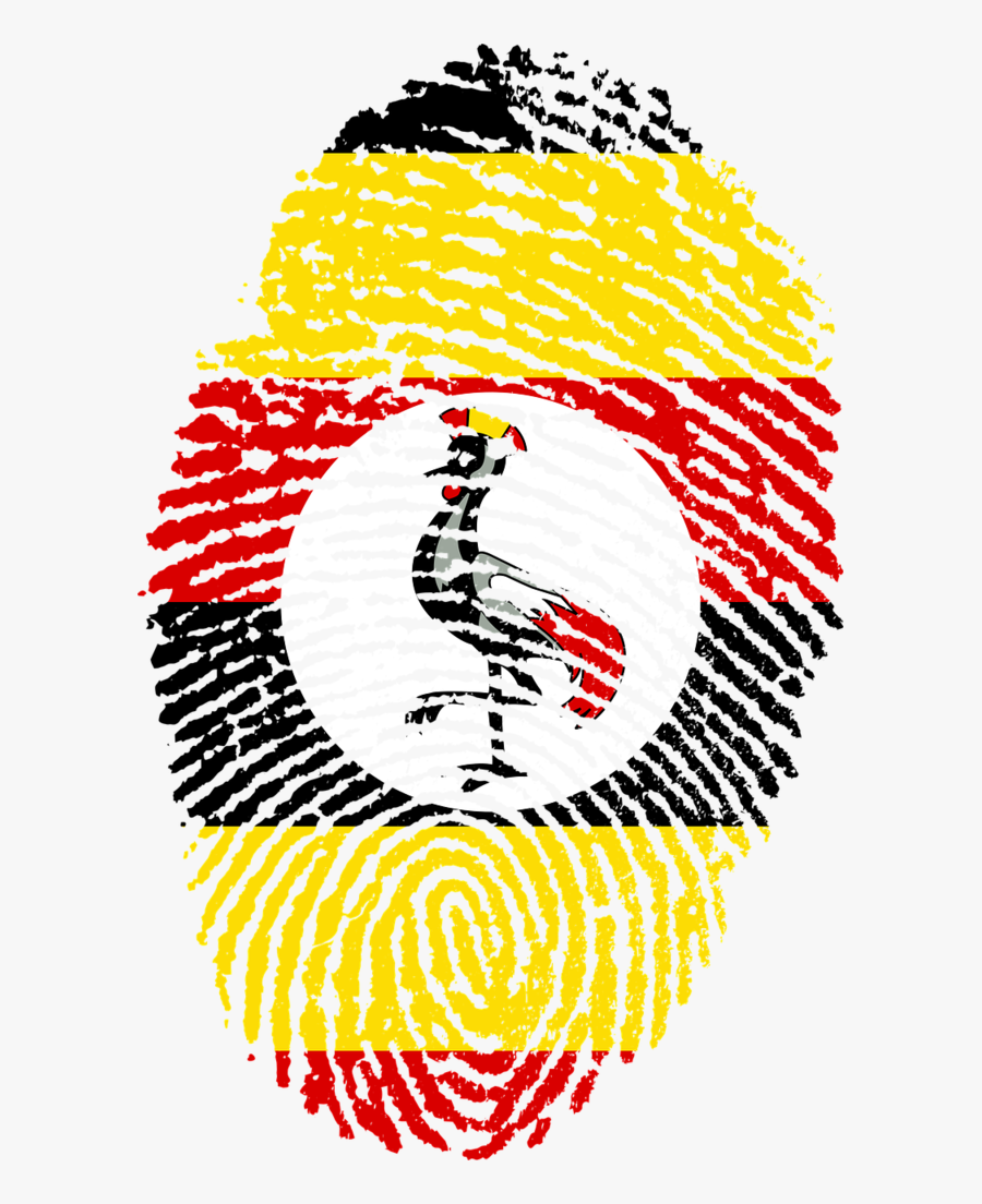 Uganda Flag Fingerprint, Transparent Clipart