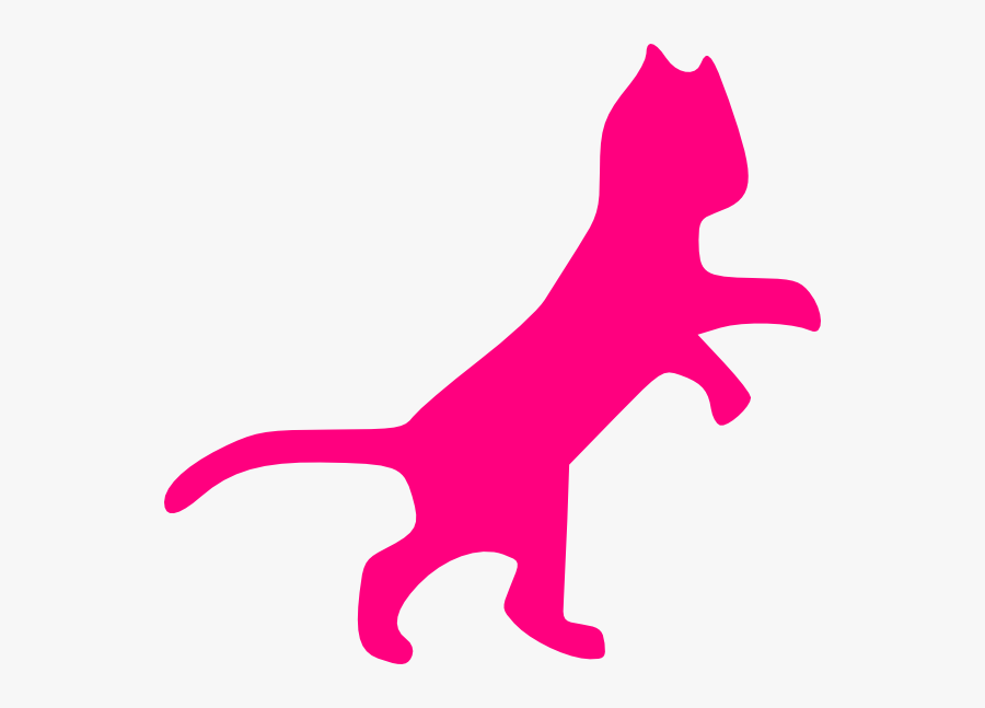 Image Freeuse Stock Pink Cat Clipart - Cat Silhouette Pink Png, Transparent Clipart