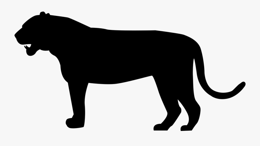 Tiger Predator Cat Big - Black Tiger Silhouette Png, Transparent Clipart