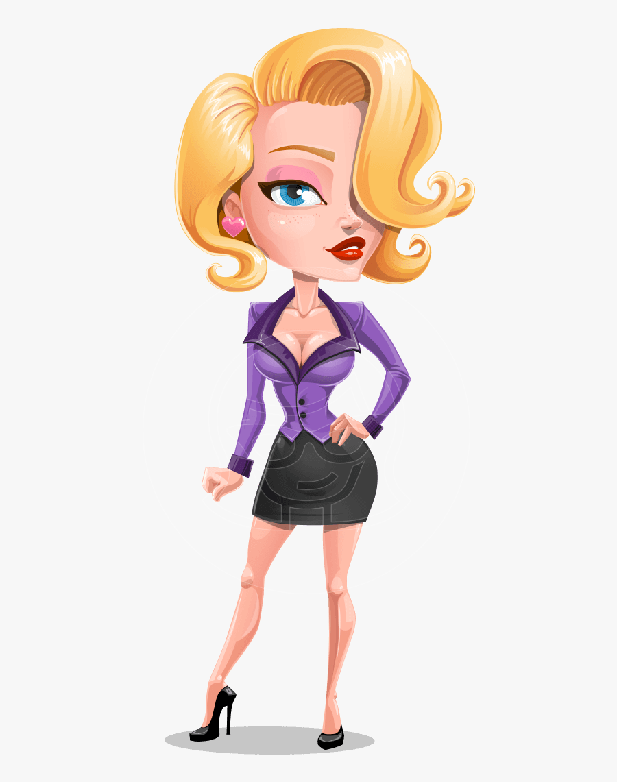 Office Blonde Woman Cartoon, Transparent Clipart