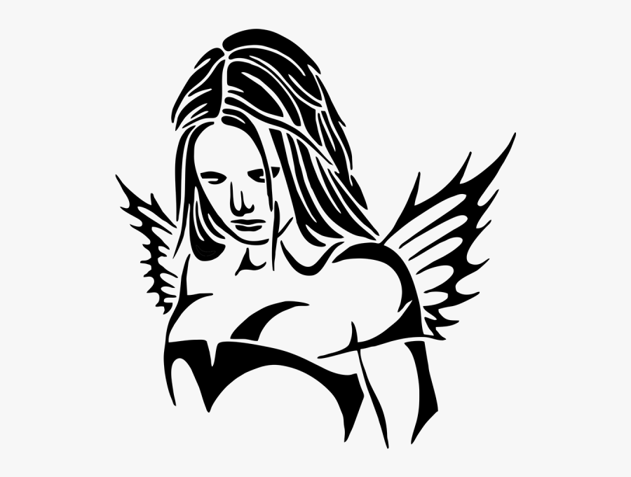 Transparent Sexy Eyes Clipart - Gothic Tribal Fairy Tattoo, Transparent Clipart