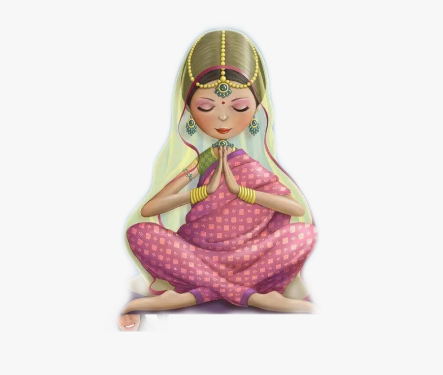 Freetoedit Namaste - Niña Hindu Meditative, Transparent Clipart