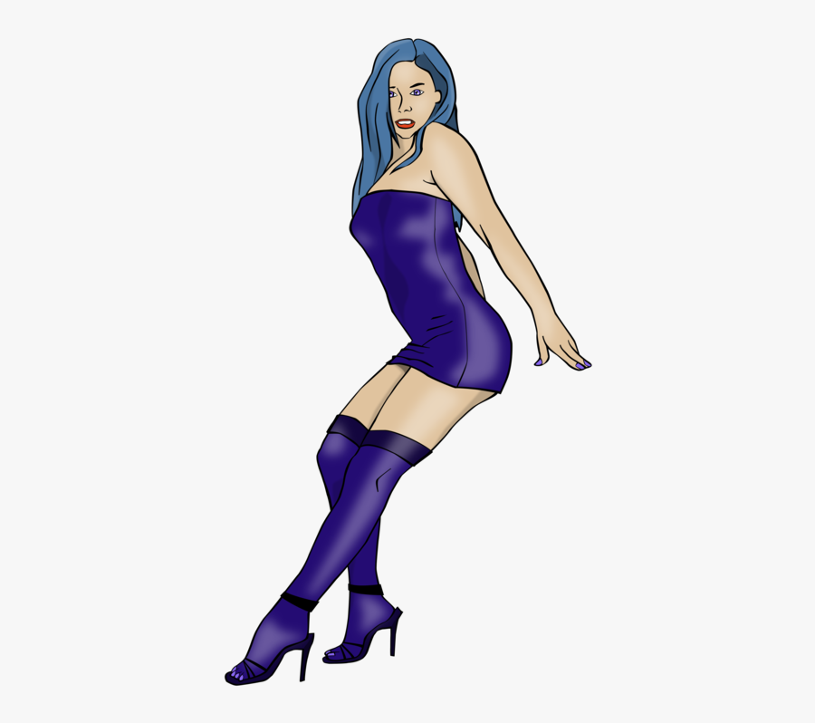 Art,thigh,costume - Pin Up Girl Stripper, Transparent Clipart