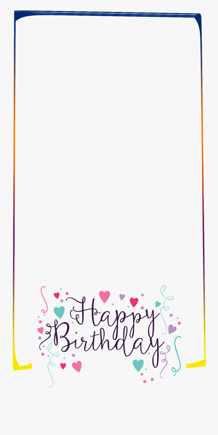 Boarder Clipart Pizza - Happy Birthday Filter Png, Transparent Clipart
