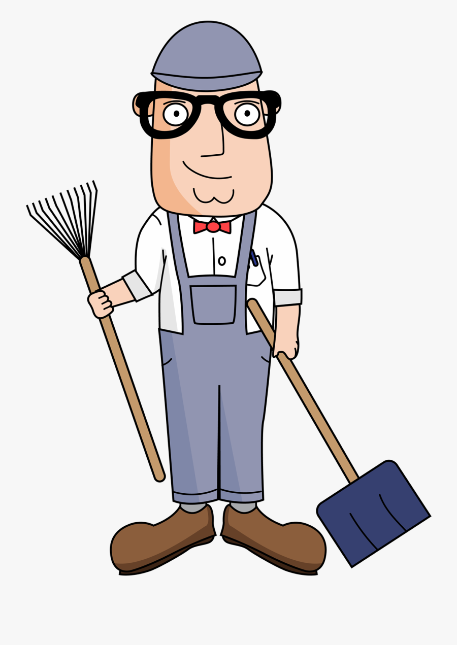 Billy Dressed Up As A Landscaper - Cartoon, Transparent Clipart