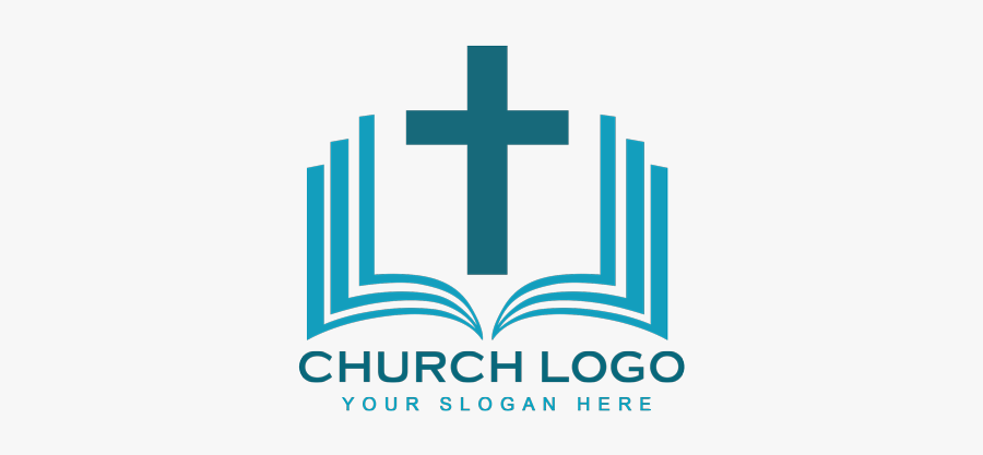 Picture Of Bible And Cross-themed Logo - Bible Logo, Transparent Clipart