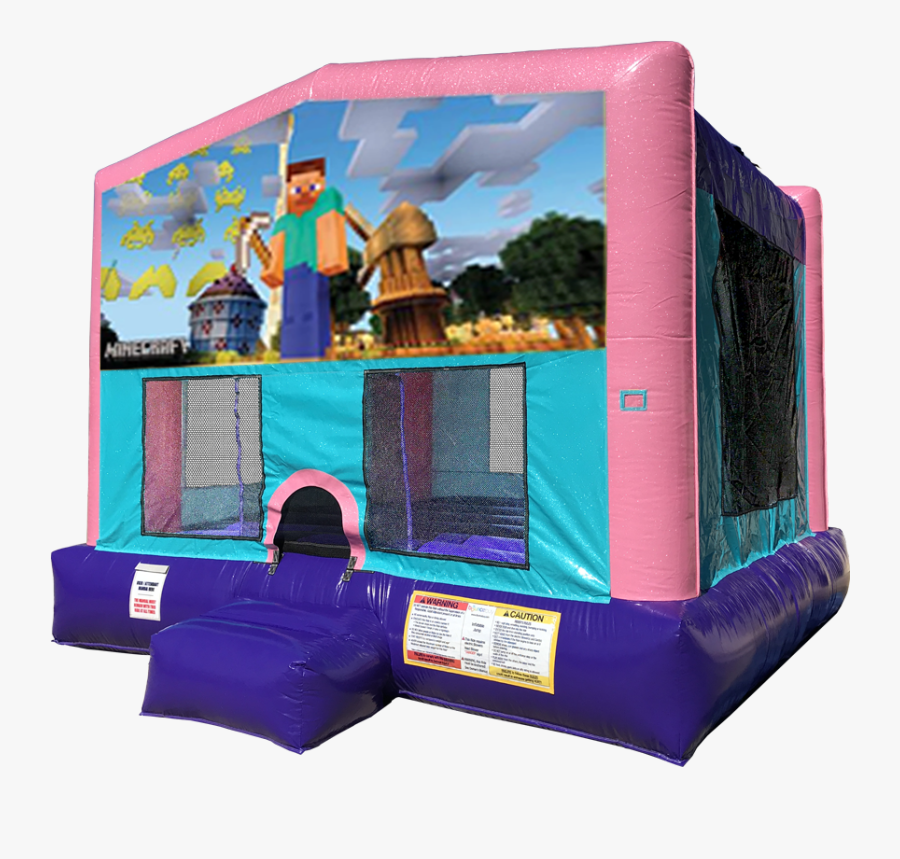 Minecraft Sparkly Pink Bounce House Rentals In Austin - Bounce House Moana, Transparent Clipart