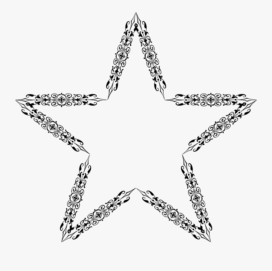 Clipart - Line Art Moon And Stars , Free Transparent Clipart - ClipartKey