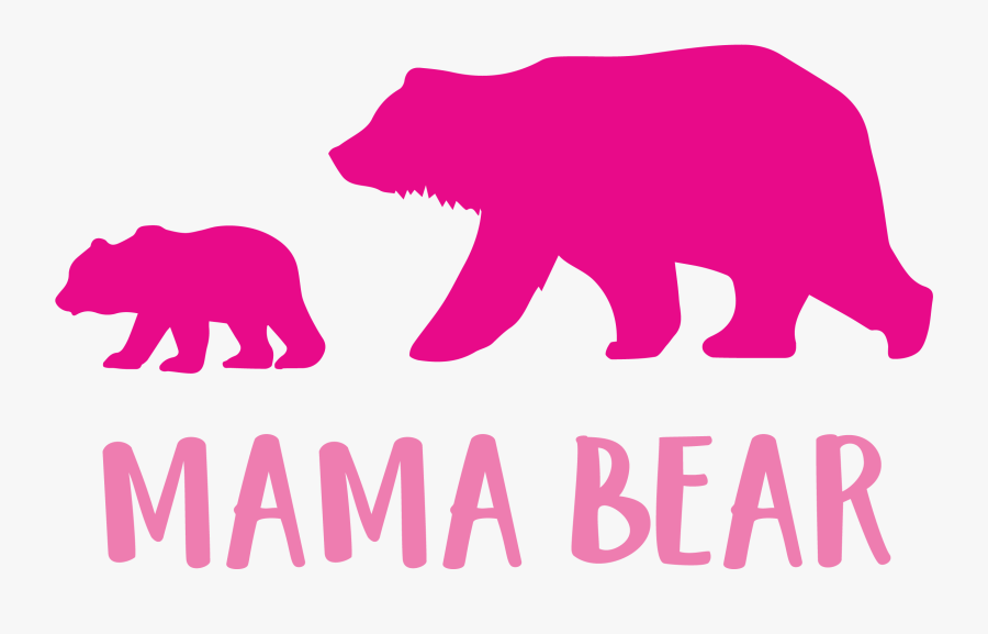 Mama-bear Cutting Files Svg, Dxf, Pdf, Eps Included - Momma Bear Svg Free, Transparent Clipart