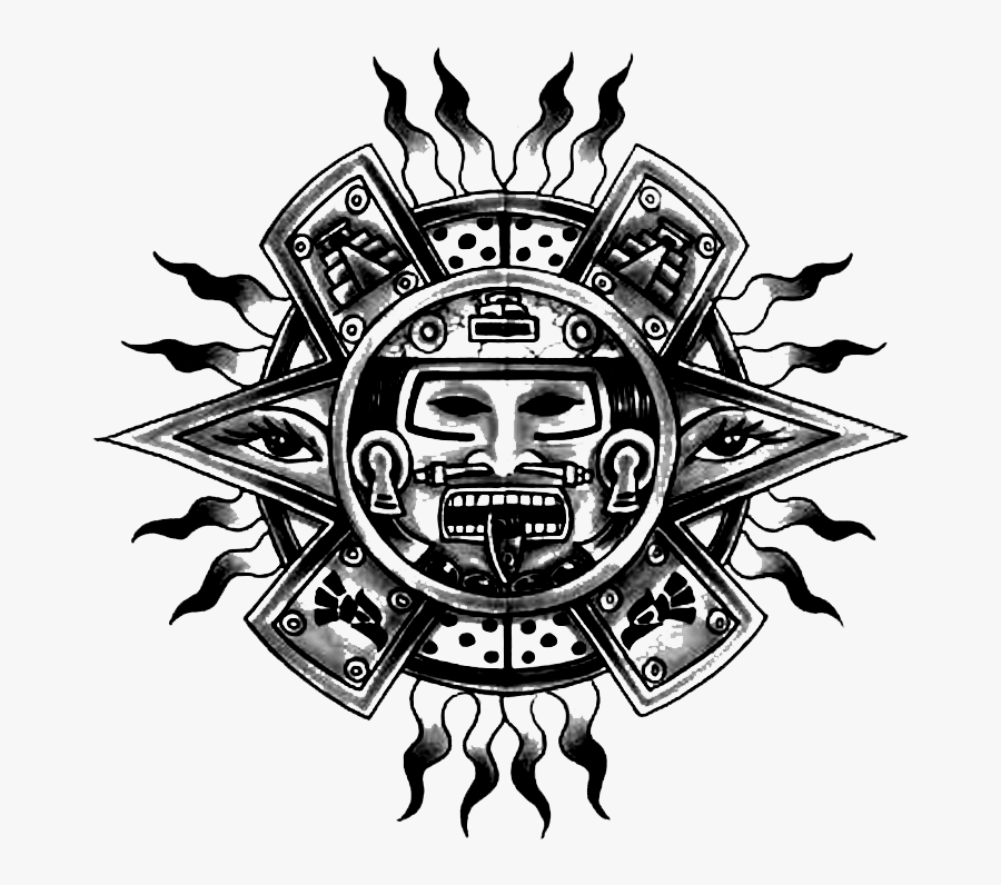 Tattoo Ancient Art Artist Symbol Aztec Civilization - Aztec Tribal Sun Tattoo, Transparent Clipart