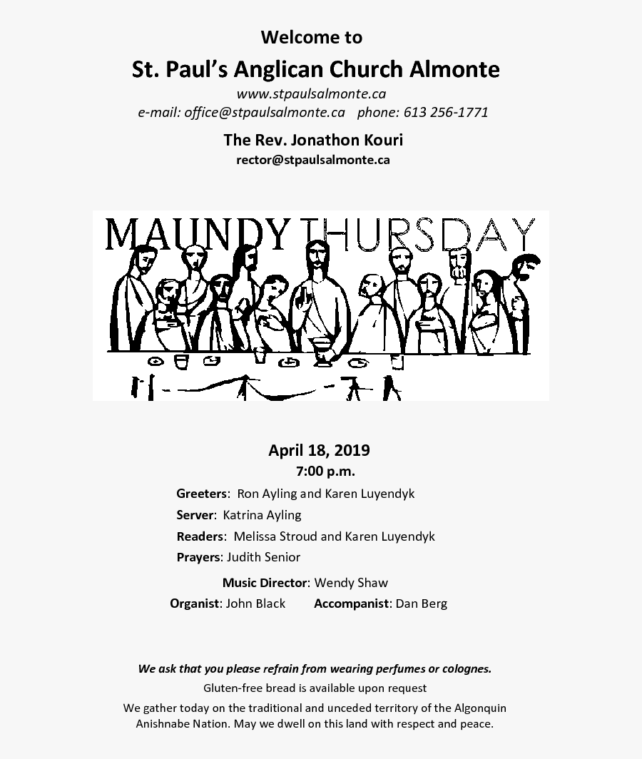 Maundy Thursday Liturgy - Maundy Thursday, Transparent Clipart