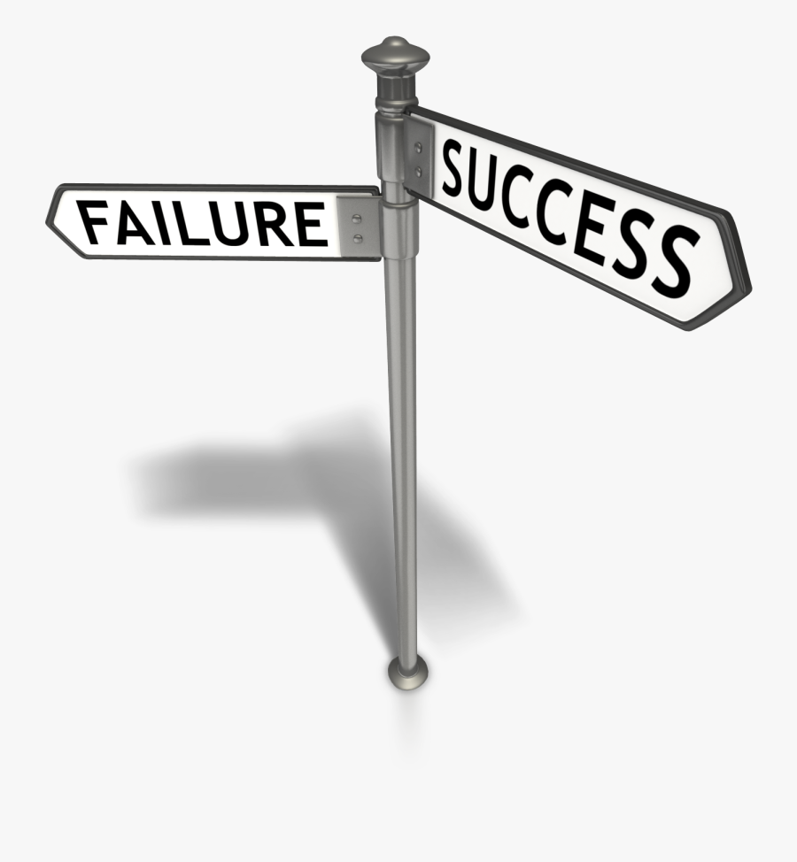 Blank Street Signs Black And White Download - Success And Failure Png, Transparent Clipart