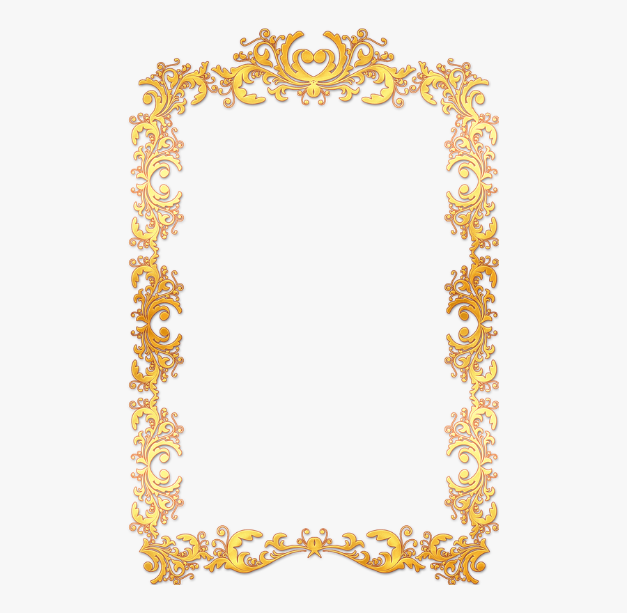 Gold Vintage Frame Border Png, Transparent Clipart