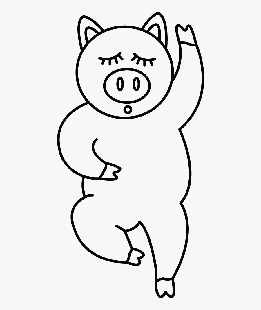 Adult How To Draw A Domestic Pig Easy Step By Drawing - Drawing, Transparent Clipart