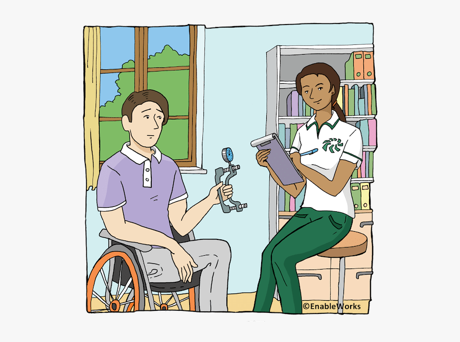 Occupational Therapist Undertaking Functional Capacity - Occupational Therapy And Client, Transparent Clipart
