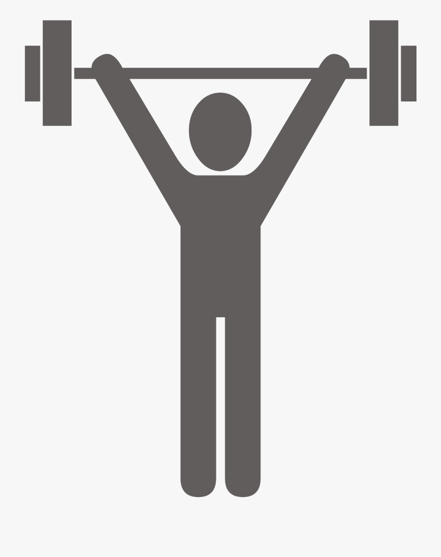 File Weightlifting Svg Wikimedia - Man Lifting Weights Clipart, Transparent Clipart
