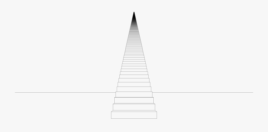 Clipart 1000 Stairs Outline - Triangle, Transparent Clipart