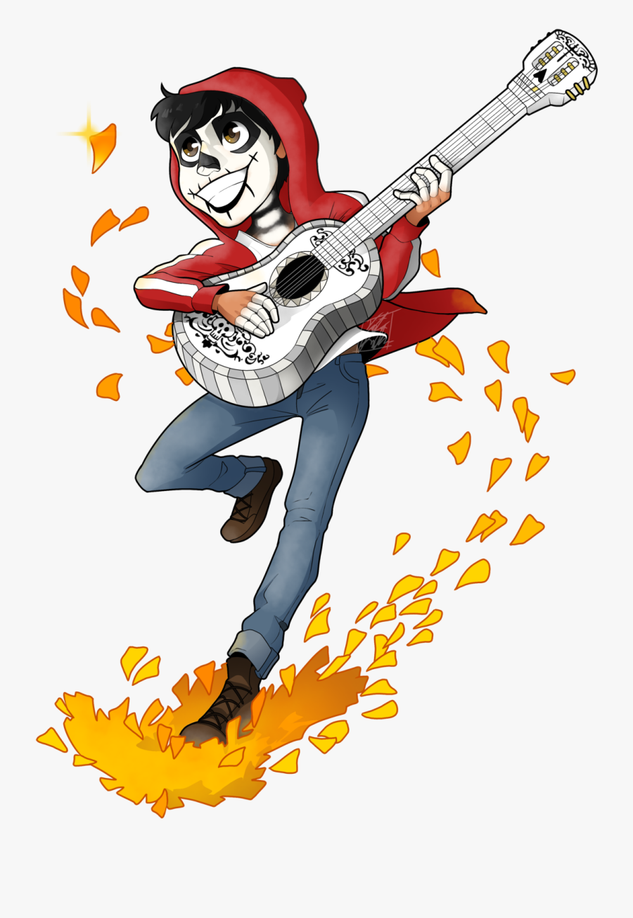 “i’m In Love With This Commission From A Friend Of - Guitar Drawing Dia De Los Muertos, Transparent Clipart