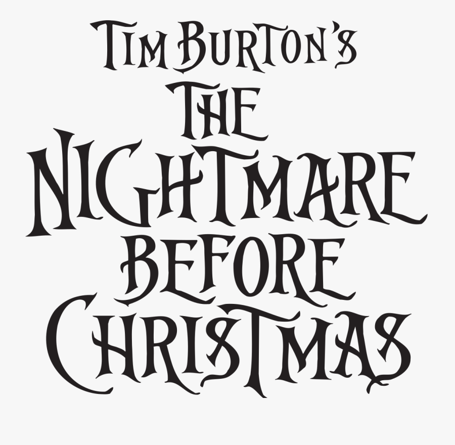 Nightmare Before Christmas Png Logo File The Nightmare - Nightmare Before Christmas Title Font, Transparent Clipart