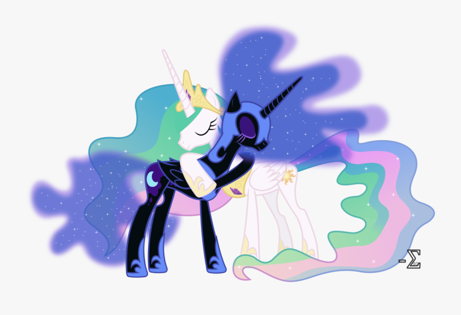 Princess Celestia And - Nightmare Moon Princess Celestia, Transparent Clipart