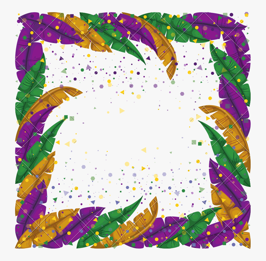 Clip Art Mardi Gras Background - Transparent Mardi Gras Background