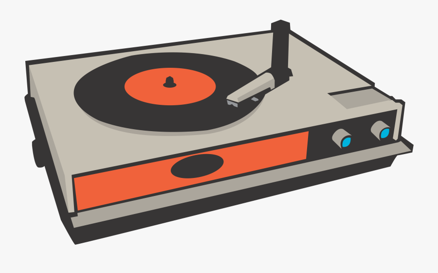 Phonograph Record Disc Jockey Music Clip Art - Vinyl Record Player Clipart, Transparent Clipart