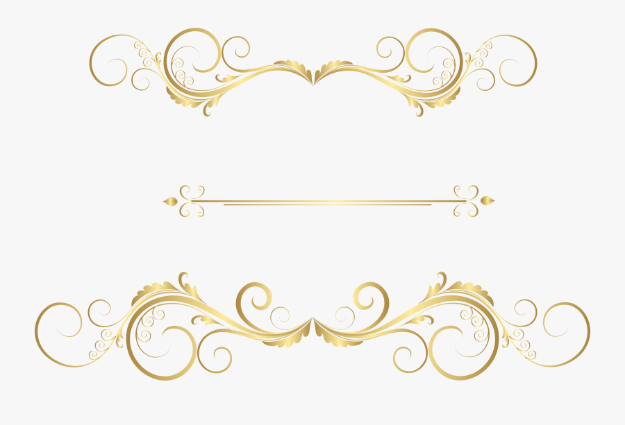 Decorative Clipart Pretty Line - Transparent Gold Divider Png, Transparent Clipart