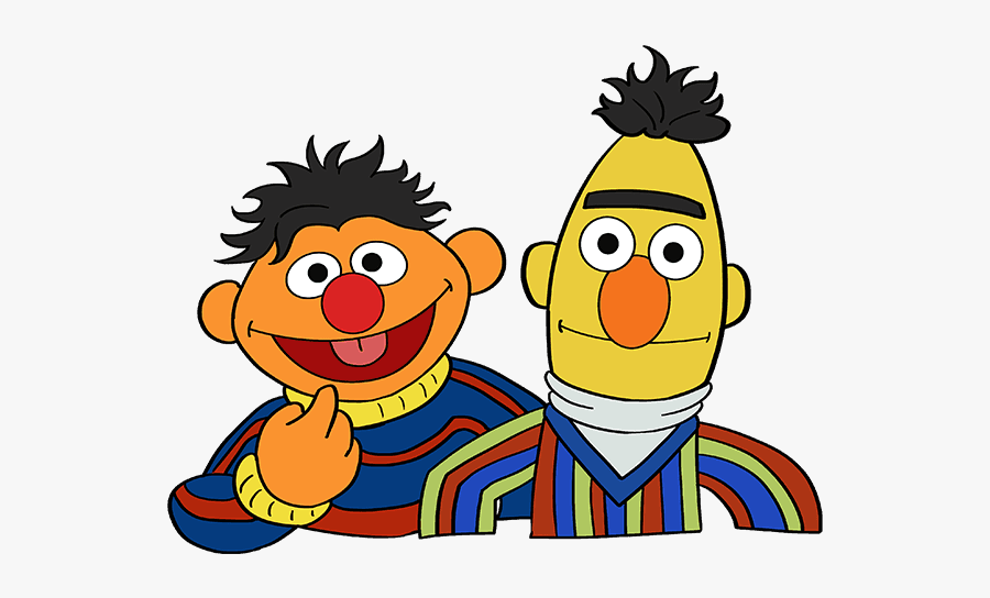 How To Draw Bert And Ernie From Sesame Street - Bert And Ernie Drawing, Transparent Clipart