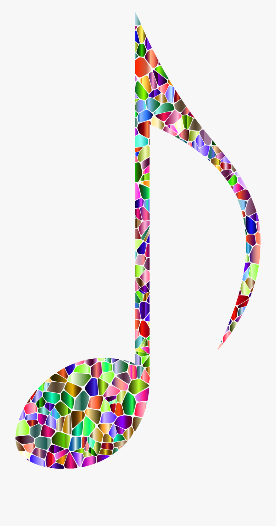 Vivid Chromatic Tiled Musical Note Icons Png - Music Note Rainbow Clip